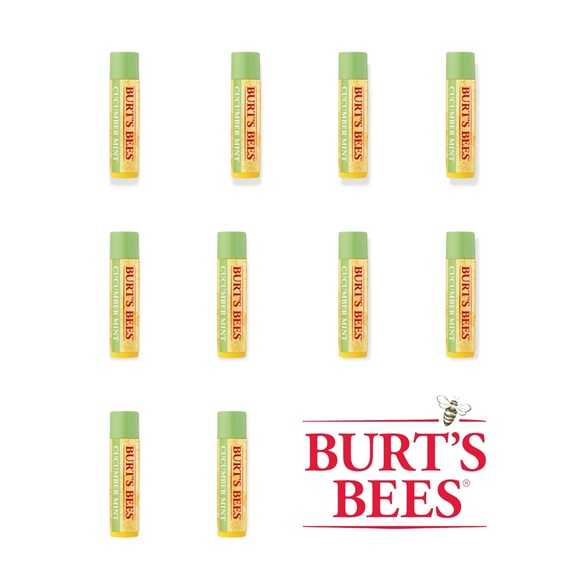 BURT'S BEES CUCUMBER MINT LIP BALM X10 - BRAND NEW, NO BOXES - Picture 1 of 1